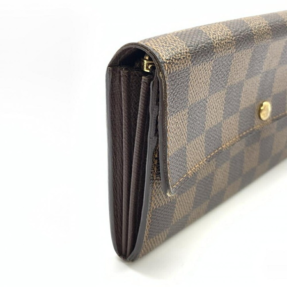 Louis Vuitton Portefeuille Sarah Damier Leather Long Wallet Brown - Picture 2 of 10